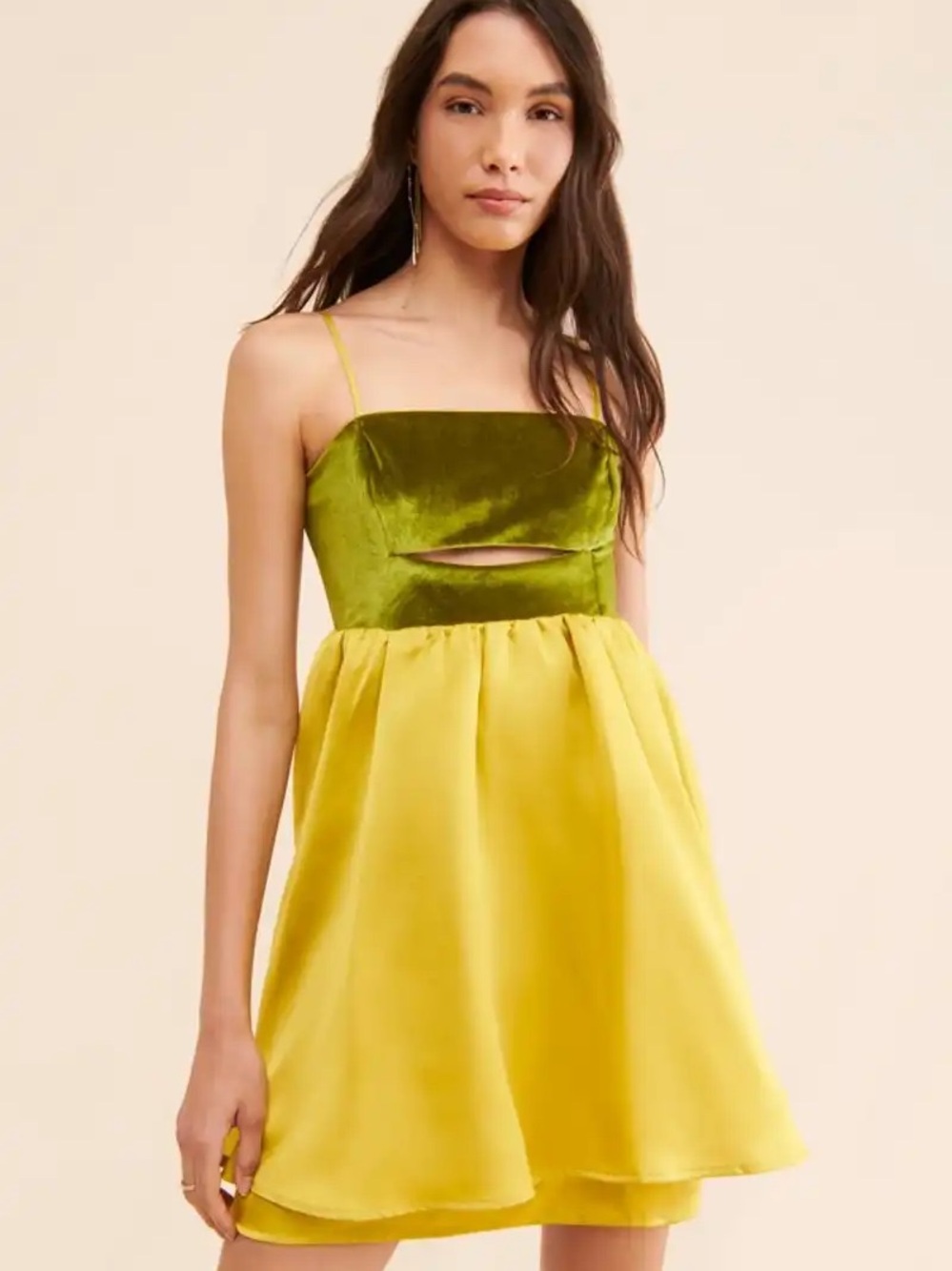 Du Paradis x Anthropologie Mixed Media Mini Dress size S